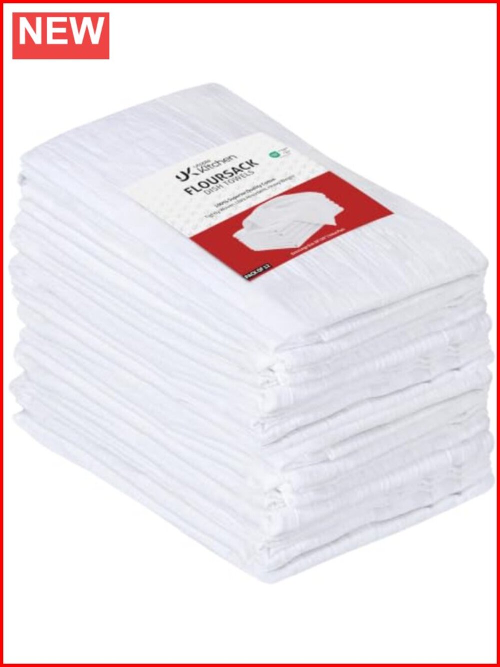 Flour Sack Towels 12 Pack 28x28 Inch 100% Cotton Absorbent Kitchen Dish Cloths
